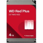 Internal Hard Drive - WESTERN DIGITAL - Red Plus - 4TB - 3.5 - Dedicated NAS - 5400 RPM Class - SATA 6 GB/s (WD40EFPX)