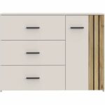 Chest of drawers - WAIKATO - 3 drawers - 1 door - White - 119.9 x 41.3 x 89.7 cm - Image 3