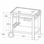 Serving trolley - COOK'IN GARDEN - Media 80 - 100% metal - Image 3