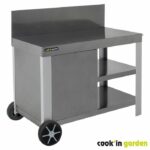 Serving trolley - COOK'IN GARDEN - Nova 110 - With backsplash - 100% metal