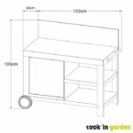 Serving trolley - COOK'IN GARDEN - Nova 110 - With backsplash - 100% metal - Image 3