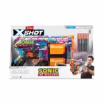 Dart Launcher - ZURU - X-SHOT Dread SONIC - Dual Rotating Barrel - 12 Dart Capacity - 27m Range