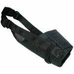 Yago museliere in black nylon for large dog, muzzle part with breathable and adjustable net