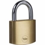 Set of 4 brass padlocks - YALE - Y110B/40/122/4 - 40 mm - Steel shackle - 3 keys - School locker, sports locker, wardrobe - Image 2