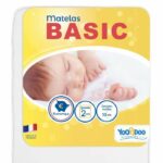 Yoopidoo - Basic Baby Mattress - 60x120 cm - Comfortable - Without Chemical Treatment - oeko Tex - Made in France