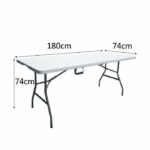 Folding table - 180 cm - 8 people - plastic - Image 6