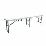 Foldable bench for reception table 180 cm