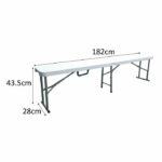 Foldable bench for reception table 180 cm - Image 4