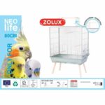 Raised Bird Cage - Zolux - Néolife - For Parakeet, Cockatiel, Canary - 81 x 48 x 130 cm - Green - Image 2