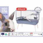 Raised rodent cage - Zolux - Néolife - 2 levels for rabbits - 99 x 54 x 92 cm - Grey - Image 2