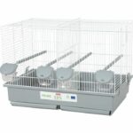 Zolux Primo Cati Bird Breeding Cage - For Mandarin Canaries - 57 x 34.5 x 41 cm - White and Grey