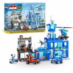 Construction Set - ZURU - Police Station (889 pieces) - Build the police headquarters with prison and vehicles