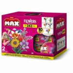 Construction set - ZURU - Long Flowers - 243 pieces max - 10 designs - Bouquet to assemble