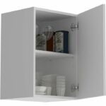 OSLO High furniture 1 door + tablet - matt white decor - L 40 x D 36 x H 58 cm - Image 3