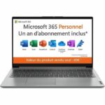 LENOVO Laptop PC - IdeaPad 1 15IGL7 - 15.6 FHD - Celeron N4500 - RAM 4 GB - 128 GB - W11 + 1 year Office - AZERTY