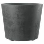 Flower pot Vase - DEROMA - Millennium R - Anthracite - With water reserve - Casters - 59 cm