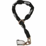 Chain lock - ABUS - 8008/12KS120 Black Loop - 12 mm chain - 16 mm bolt - 100 dB alarm - Xplus cylinder - 2 keys