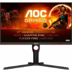 PC Monitor - AOC - Q27G3XMN - 27 QHD - MiniLED - 180Hz - 1ms - Height Adjustable - 2 HDMI 1 DP - Adaptive Sync - Black