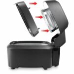 Electric oil free oil Delonghi FH2184 - Capacity: 1.25kg - 1400W - Anti -adherent tank - Image 5