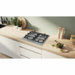 Gas hob - BOSCH Series 4 - 4 burners - 52 x 58.2 x 4.5 cm - PGP6B5K90 - Stainless steel - Image 2