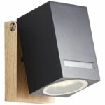BRILLIANT - GALENI Outdoor wall light - black/natural color - metal/glass GU10 1x20W - Image 4