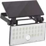 Outdoor wall light - BRILLIANT - LUTON - LED and solar - Motion detector - Plastic and metal - 4 W - Black