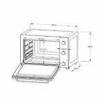 Electric mini oven - Natural convection CONTINENTAL EDISON - CEMF60B3 - Black - L60 x H39 x D 48 cm – Bild 5