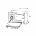 Electric mini oven - Fan-assisted - CONTINENTAL EDISON - CEMF80B - Black - L68 x H42.8 x D 48 cm - Image 5