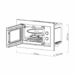 Built-in microwave - CONTINENTAL EDISON - CEMO20EBM - Black - 1200 W - L59.5 x H33.7 x D38.5 cm - 21 L - Image 4