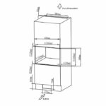 Built-in microwave - CONTINENTAL EDISON - CEMO20EBM - Black - 1200 W - L59.5 x H33.7 x D38.5 cm - 21 L - Image 6