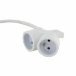 HO5VVF 3G1.5 5m prolonger Dual Head White (FR)