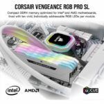 CORSAIR DDR4 PC Memory - VENGEANCE RGB PRO SL 32GB (2x16GB) - 3600Mhz - CAS 18 - White (CMH32GX4M2D3600C18W) - Image 2