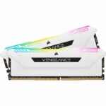 CORSAIR DDR4 PC Memory - VENGEANCE RGB PRO SL 32GB (2x16GB) - 3600Mhz - CAS 18 - White (CMH32GX4M2D3600C18W)