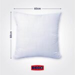 DODO medium pillow 60x60 cm - Anti-bug, anti-mite protection - 550 gr - White - Made in France - Image 2