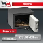 ELEM TECHNIC Electronic safety safe 2.9 L 17x23x17 cm – Bild 3