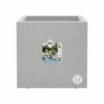 Elho Vivo Next Square 30 Flower box – Gray – Ø 30 x H 29 cm – indoor/outdoor – 100% recycled
