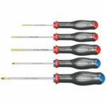Protwist Tournvist set imprints Slit and Prozidriv Facom - AT.5PB (3 Lecrete screwdriver + 2 Prozidriv imprint screwdrivers)