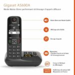 GIGASET Landline Phone AS690 A Quattro Black - Image 4