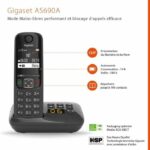 GIGASET Landline Phone AS690 A Quattro Black - Image 5