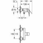 Single-lever shower mixer - GROHE Swift - 24333001 - Chrome - Exposed wall mounting - Image 3