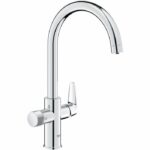Kitchen filter faucet - Chrome - Water filtration - High C-shaped spout - 150° rotation - GROHE Blue Pure StartCurve - 30592000