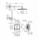 Built-in shower set - 1 jet - Thermostatic mixer - GROHE - 34881000 - Grey - Image 3