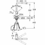 Grohe Minta Sink Mixer 32168000 - Extractable shower - BEC L - 360 ° swivel tube beak - Anti -return valve - Chrome - Image 3