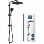 Shower column with manual diverter - Water saving - GROHE Vitalio Comfort 250 - Matt black - 266982431