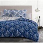 Duvet set 240x260 cm HOME LINGE PASSION FIBULA: Duvet cover + 2 pillowcases - 100% Cotton 57 thread count - Blue - Image 3