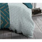Ethno microfiber duvet set - 1 duvet cover 240x260 cm + 2 pillowcases 63x63 cm - Duck blue - Home Linen Passion - Image 2