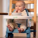 INGENUITY Deluxe Foldable Booster Seat Turquoise, Portable with Tray and Straps Included - Image 2