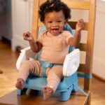 INGENUITY Deluxe Foldable Booster Seat Turquoise, Portable with Tray and Straps Included - Image 3