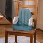 INGENUITY Deluxe Foldable Booster Seat Turquoise, Portable with Tray and Straps Included - Image 4