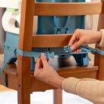 INGENUITY Deluxe Foldable Booster Seat Turquoise, Portable with Tray and Straps Included - Image 6